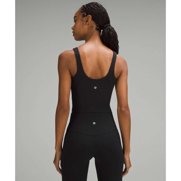 LULULEMON Women's Align Ribbed Henley Tank Top Size 4 In Black - Picture 2 of 11